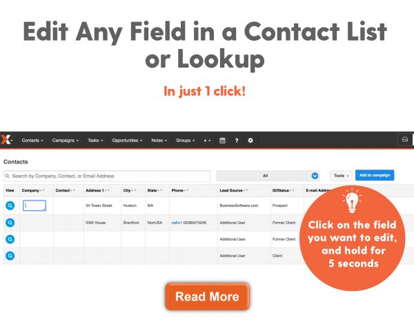 Easily Edit Info on Lookups and View All Contacts Screen