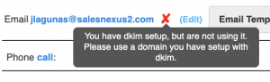 dkim setup not working